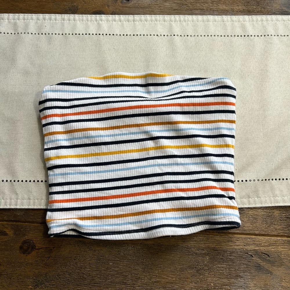 Garage Striped Tube Top Casual Style